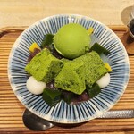 京はやしや - わらび餅と抹茶あんみつ