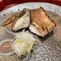 御料理 一燈 - 甘鯛の若狭焼きと原木椎茸＂幸福茸＂山雲丹 針葱