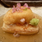 帰燕 - とらふぐの白子揚げ・胡麻豆腐のくずあんかけ