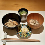 みえ田 - 松茸ご飯　山牛蒡醤油漬けご飯