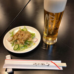 Chuugokuryouri Kasen - クラゲサラダが中々の美味しさ、ビールのアテにピッタリ。