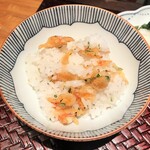 天麩羅 巽 - 海老と大葉の天バラ