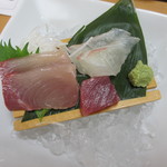 活魚料理一徳 - ＋２８０円の刺身３種盛り