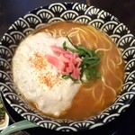 煮干結社 - 【限定】白子とガニ出汁ソバ。　1000円
