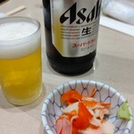 大衆酒場　ふくろ - お通しとドライ大瓶