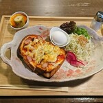 DOG CAFE ユズイロ - モーニングセット ピザトースト