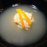 銀座すがの - 百合根流し 毛ガニ団子