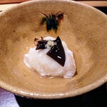 銀座すがの - シロアマダイのかぶら蒸し。熊本産木耳