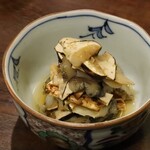 旬膳 八起 - あわびと松茸焼きびたし