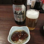 居酒屋 味山海 - 瓶ビールとお通し