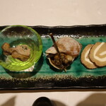 Shouya - 牡蠣、ツブ、いぶりがっこチーズ(2022年1月)