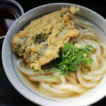 Teuchi Udon Shimizuya - かけ260円＋イワシ天150円