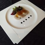 cafe Ondo - オードーブル　国産鶏モモ肉のガランティーヌ　コニャック香るコンソメとバルサミコ