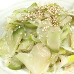 Lightly pickled delicious green cabbage