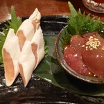 Kurodori Fani- - 鶏刺し（ささみ、レバー）美味しかった！