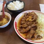 一楽 - とんてき定食　￥1650（税込） （ライスとスープ付き）