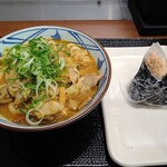 丸亀製麺 - 俺たちの豚汁うどん〈並〉＋鮭おにぎり