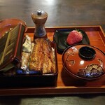 Echigoya - 色の関東焼き、ご飯大盛りです