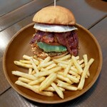 SUBURBAN GRILL - 2023年1月21日(土) ベーコンエッグチーズバーガー1,320円 ドリンク·ポテトセット