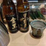 Sushi Tempura Gosakutei - ●ﾗﾝﾁ。定食に追加単品。中瓶ﾋﾞｰﾙ715+天ぷら定食1408+刺し(てっさ1518+鮑ｱﾜﾋﾞ1738+ﾄﾛ1650)+ﾊﾏﾁｶﾏ塩焼1078+ﾀﾗ白子醤油焼1078=8,100円