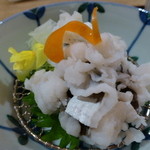 造り　鱧ちり　あしらい一式