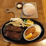 ブロンコビリー - 炭焼きがんこハンバーグ＆大粒牡蠣フライ