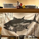 Kaisen Izakaya Aichi - まぐろの魚拓。