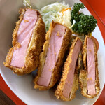 みかさ食堂 - 裏メニュー厚切りハムカツ