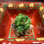 きう - 浜松鰻の白焼き　七味掛削り　
      冬瓜の裏漉しの菜の花和え