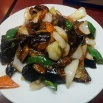 新シン - なすとえび炒め