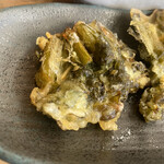 御厨 - 野沢菜の天ぷら