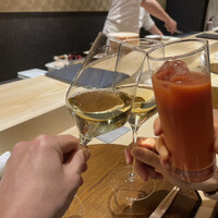 名古屋 栄 鮨 栄華 - 家族で乾杯〜♪