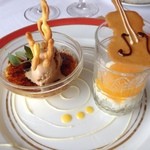 エリゼ光 - デコポンオレンジのシプースト アールグレイのアイスクリーム添え