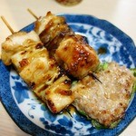 ピーマン肉詰め、ハート、焼鳥