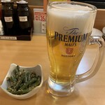 寿司居酒屋 や台ずし - プレモル生ビール(中)半額