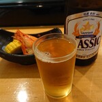 Washoku To Sushi No Nijou - 瓶ビールとお通し