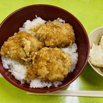 7号館食堂 - 料理写真:「チキン竜田丼 中」506円税込み♫、「ミックススロー」66円税込み♫