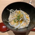 鮨 行天 - 氷魚ととろろご飯　麹づけのイクラソースかけ