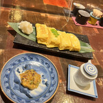 蕎麦 木曽路 - だし巻きとそば味噌焼き