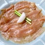 李昇 - 塩ミノ　身の厚い部分だけを薄切りにした絶妙な食感