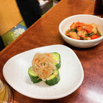 龍園 - オイキムチ(手前)･カクテキ(奥)