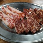 Yakiniku Momonji - 上昼盛りセット（1850円）の肉2023年1月