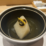 うまい鮨勘 - 聖護院かぶのふろふきと味噌田楽と柚子のせ