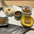 うまい鮨勘 - 料理写真:前菜：(左上から時計回)養老豆腐、土佐酢と和えた赤ナマコ、助惣鱈の煮こごり、鮪の酒盗、ちりめん山椒