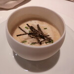 レストラン コバヤシ - ポテトとポロ葱のポタージュ ホタテ貝の香り