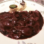 レストラン コバヤシ - フランス産コルヴェール(青首鴨)のロースト ソースサルミ(内臓風味の赤ワインソース)