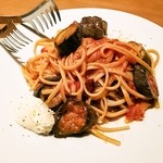 茄子のパスタ（リコット添え）