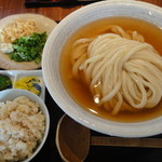 釜揚げうどん 鈴庵 - ひやかけセット大650円　週末は50円アップ　※2013年6月