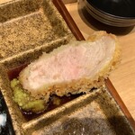 とんかつ けい太 - ワサビ醤油(//∇//)