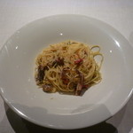 THE KAWABUN NAGOYA - オイルサーディンと水菜のスパゲッティーニ